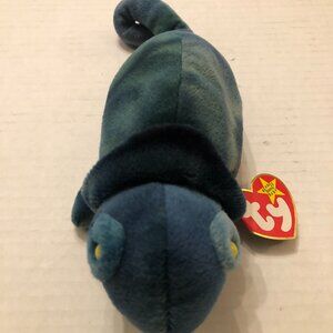 Ty new beanie baby Iggy 1997 with true errors wrong tag name "Rainbow"